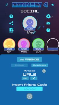 Connect 4 Social Game Screenshot