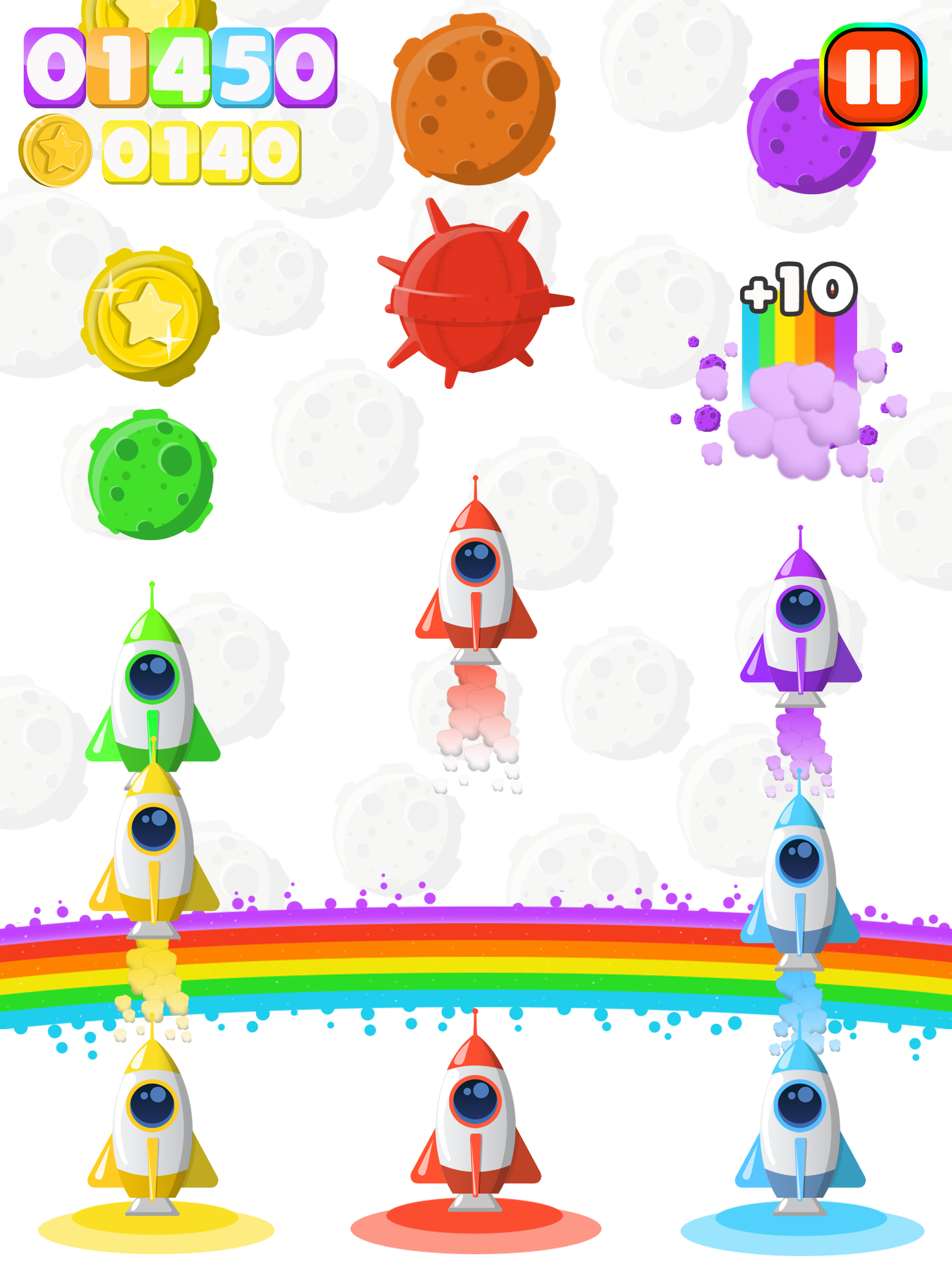Rainbow Rocket Game Screenshot