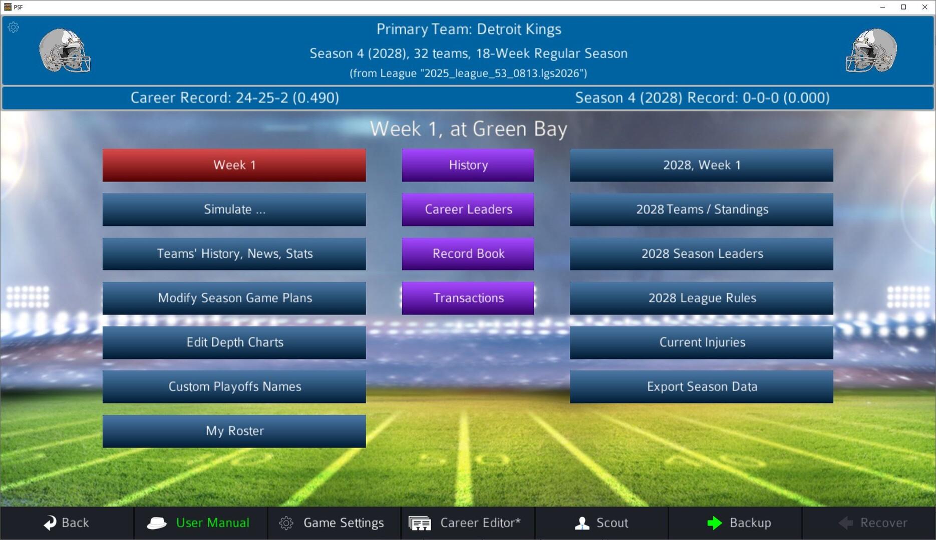 Pro Strategy Football 2026 Game Screenshot