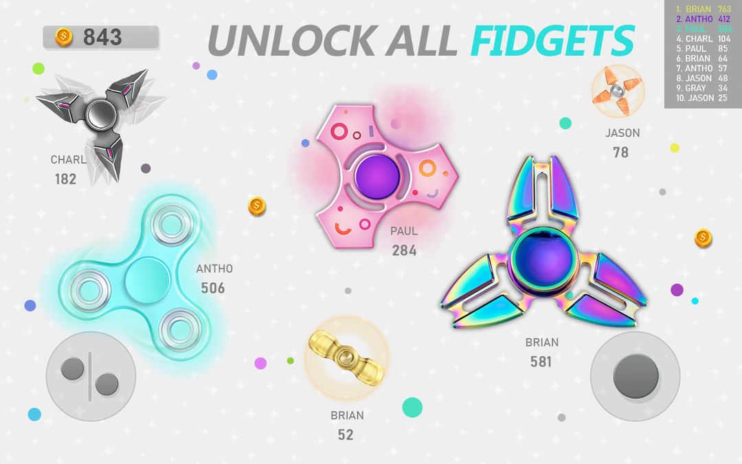 Screenshot of Realtime Fidget Spinner Games