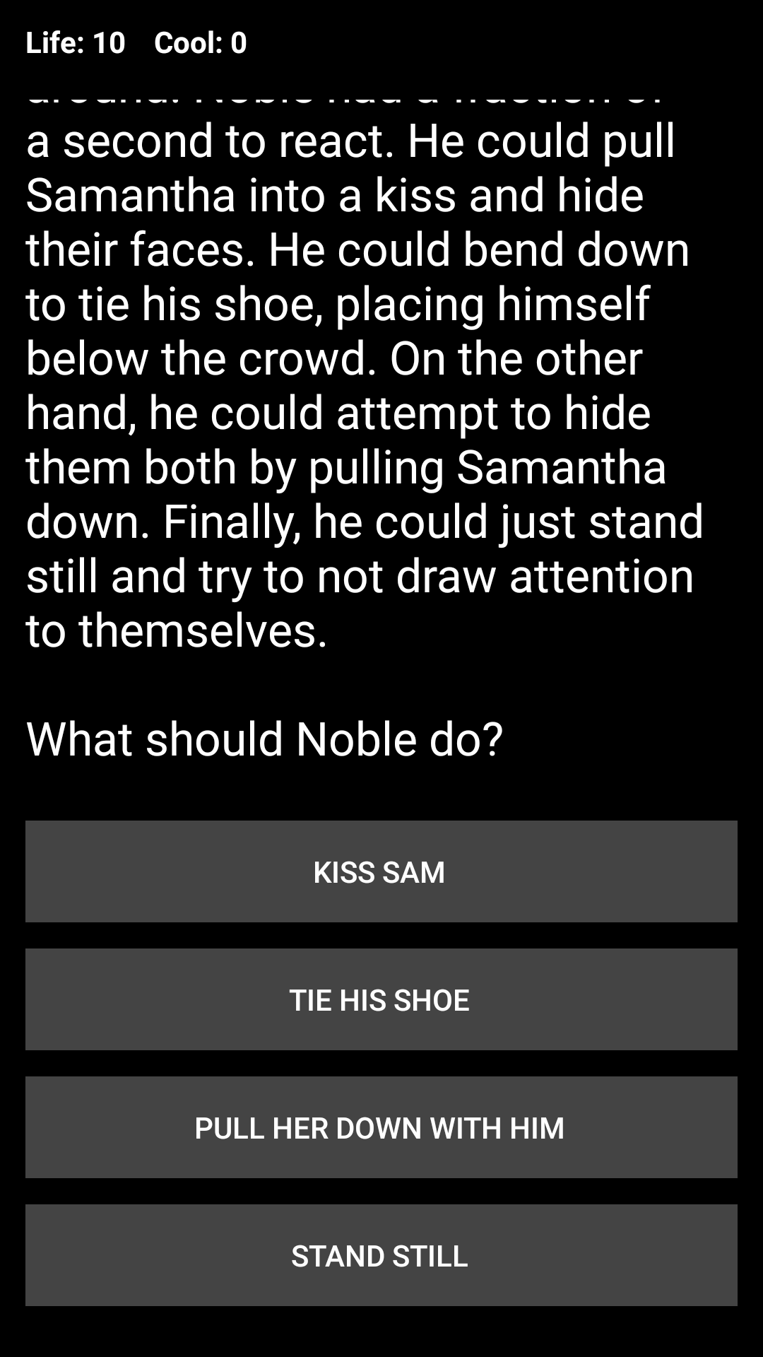 Screenshot 1 of Noble Man (Game nhập vai phiêu lưu văn bản) 2.0