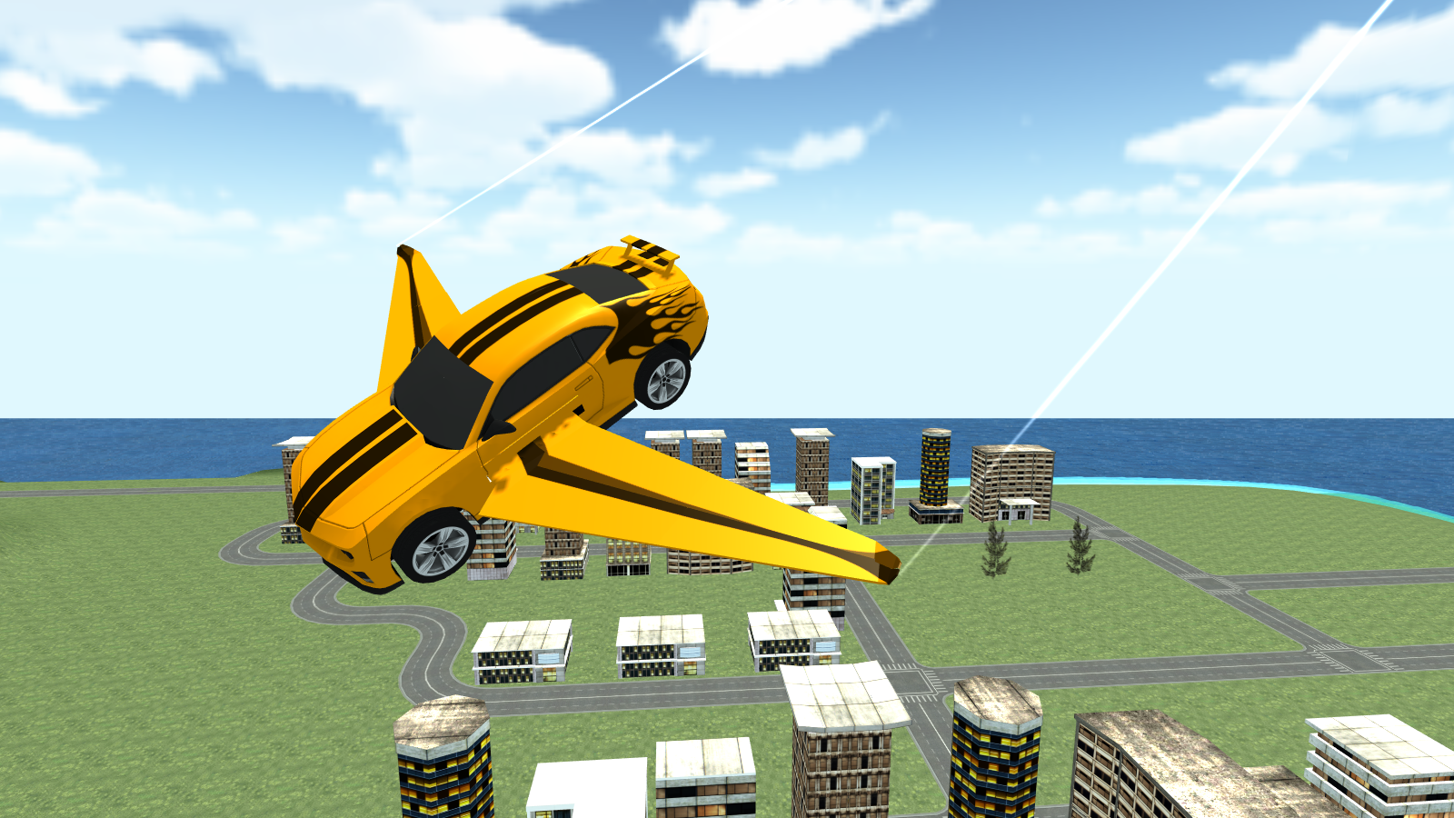 Flying Muscle Transformer Car Game Screenshot