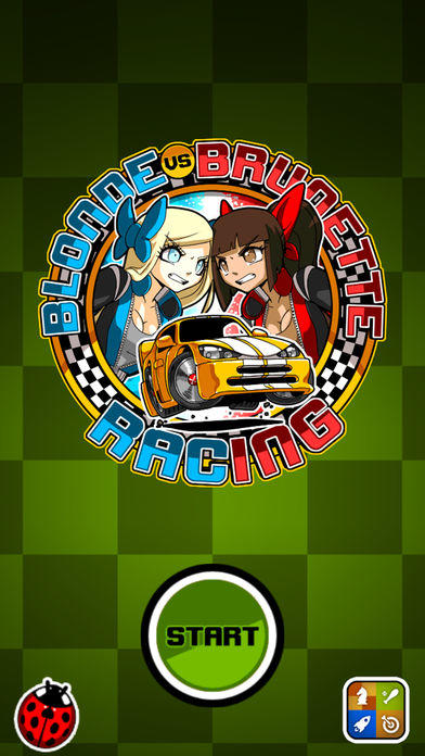 Captura de Tela do Jogo Blonde vs Brunette Racing - Two-player kart racing fun!