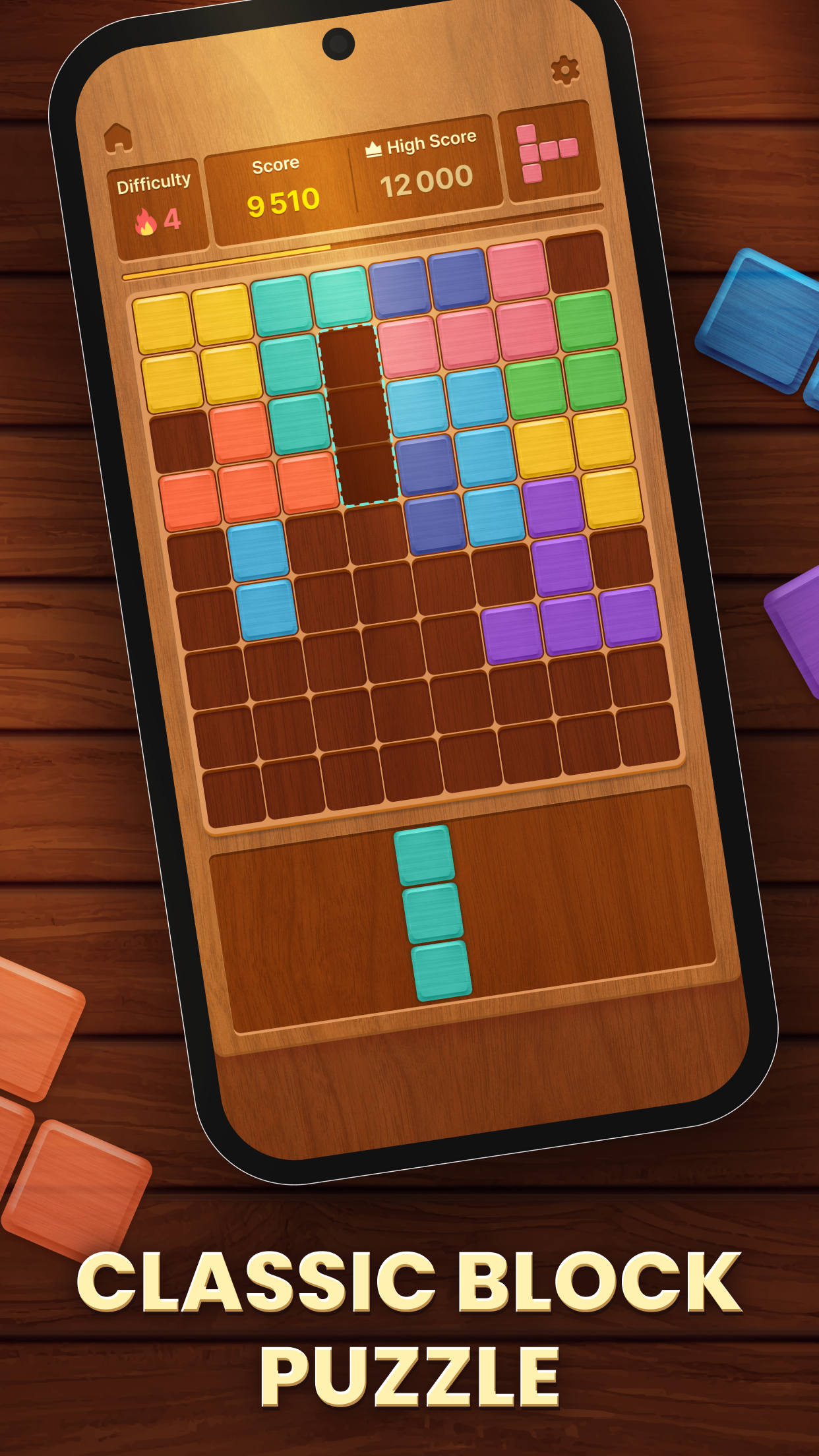 Captura de Tela do Jogo Bricks & Blocks－Square Puzzles