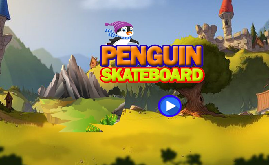 Cuplikan Layar Game Cute Penguin Skateboard