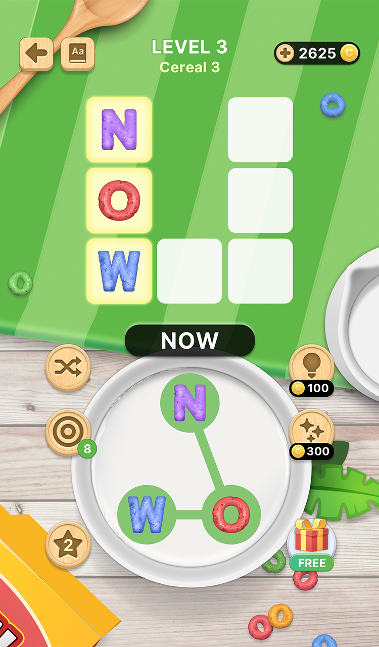 Word Cereal: cross & anagram Game Screenshot