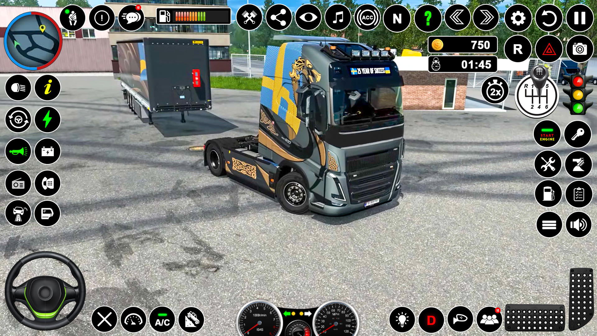 Captura de Tela do Jogo euro carga caminhão driving 3d