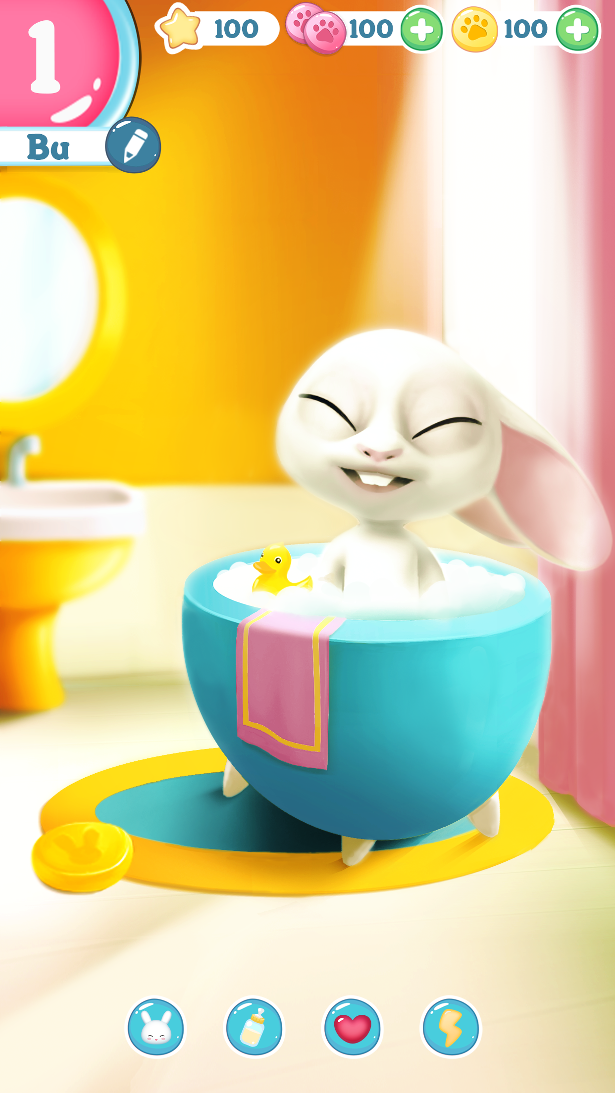 Bu Bunny - Cute pet care game Game Screenshot