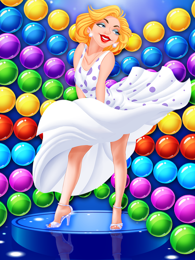 Скриншот игры Marilyn Super Star Bubble