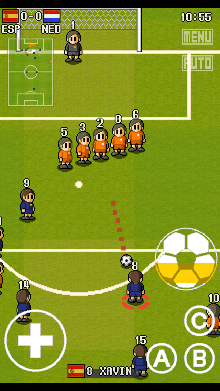 Captura de Tela do Jogo PORTABLE SOCCER DX Lite