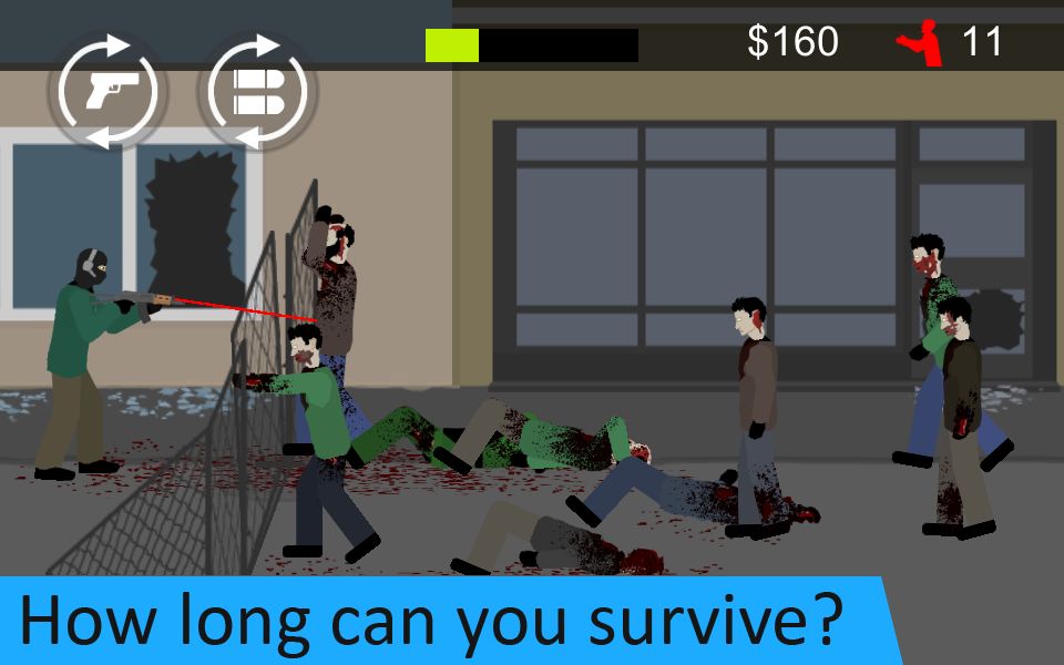 Flat Zombies: Defense&Cleanup screenshot game