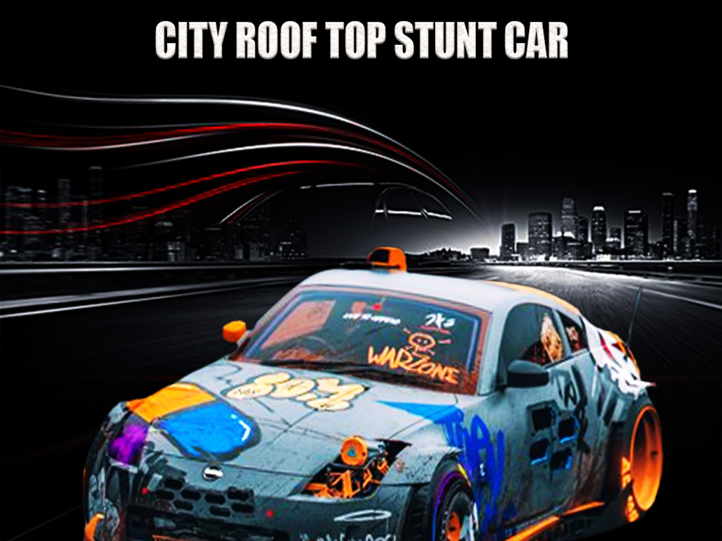 City Rooftop Stunt Car Game Screenshot