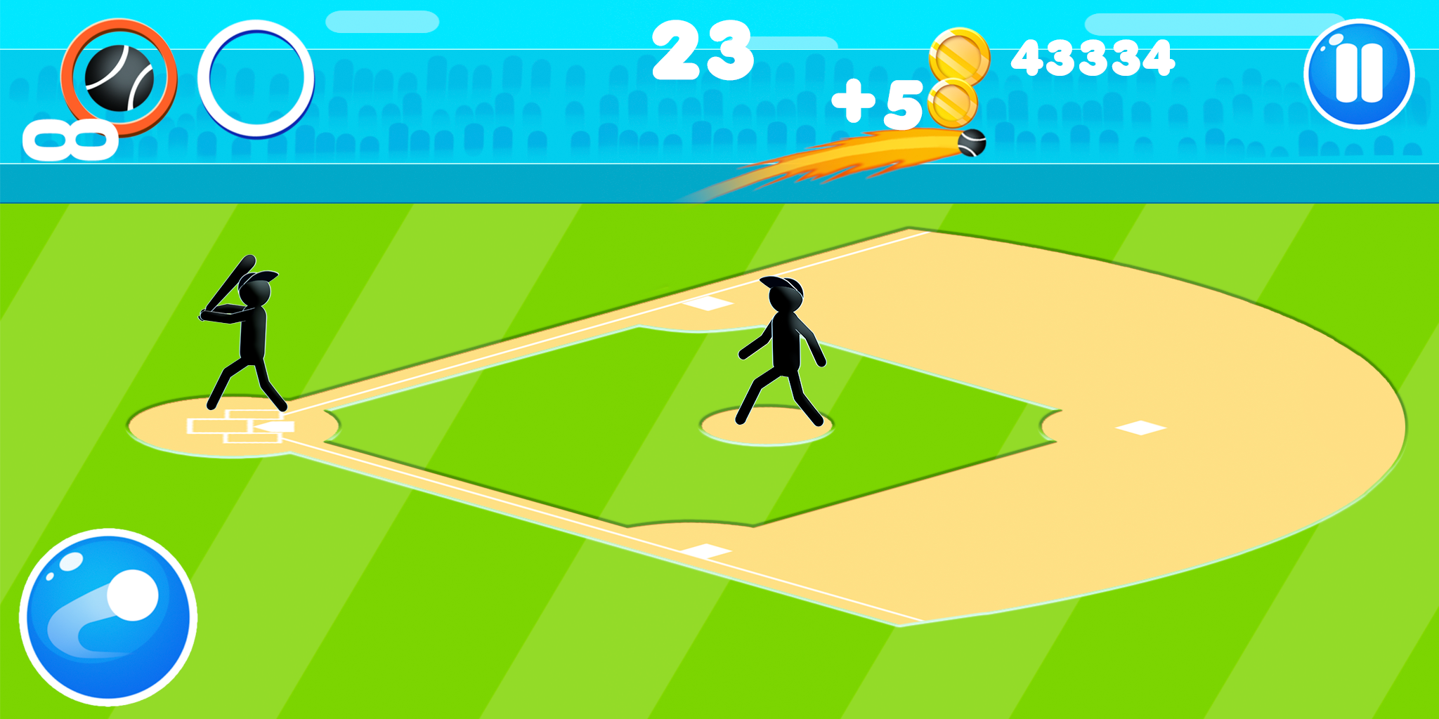 Stickman Baseball Game Screenshot