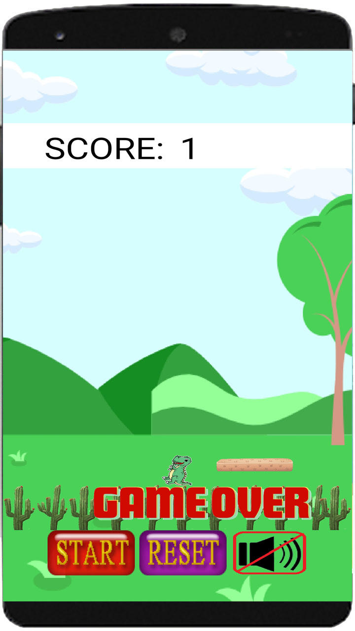 dino pong Game Screenshot