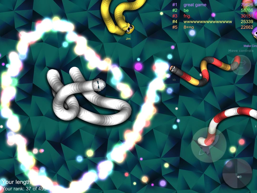 Slither worm vs Venom snake screenshot game