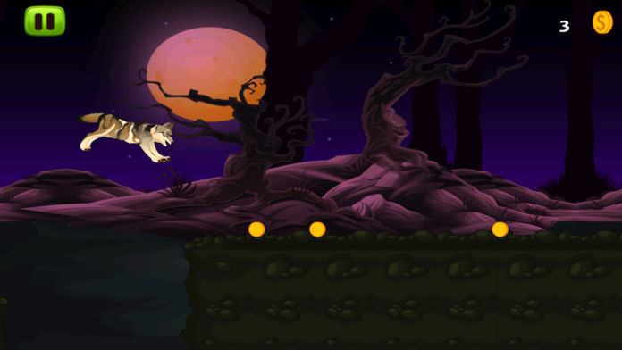 A Wild Wolf Moon Run Adventure 게임 스크린 샷