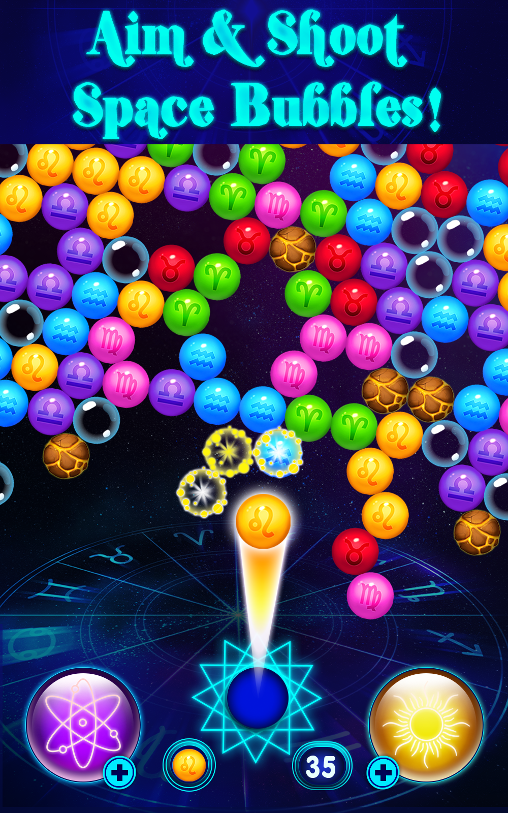 Zodiac Bubbles Game Screenshot
