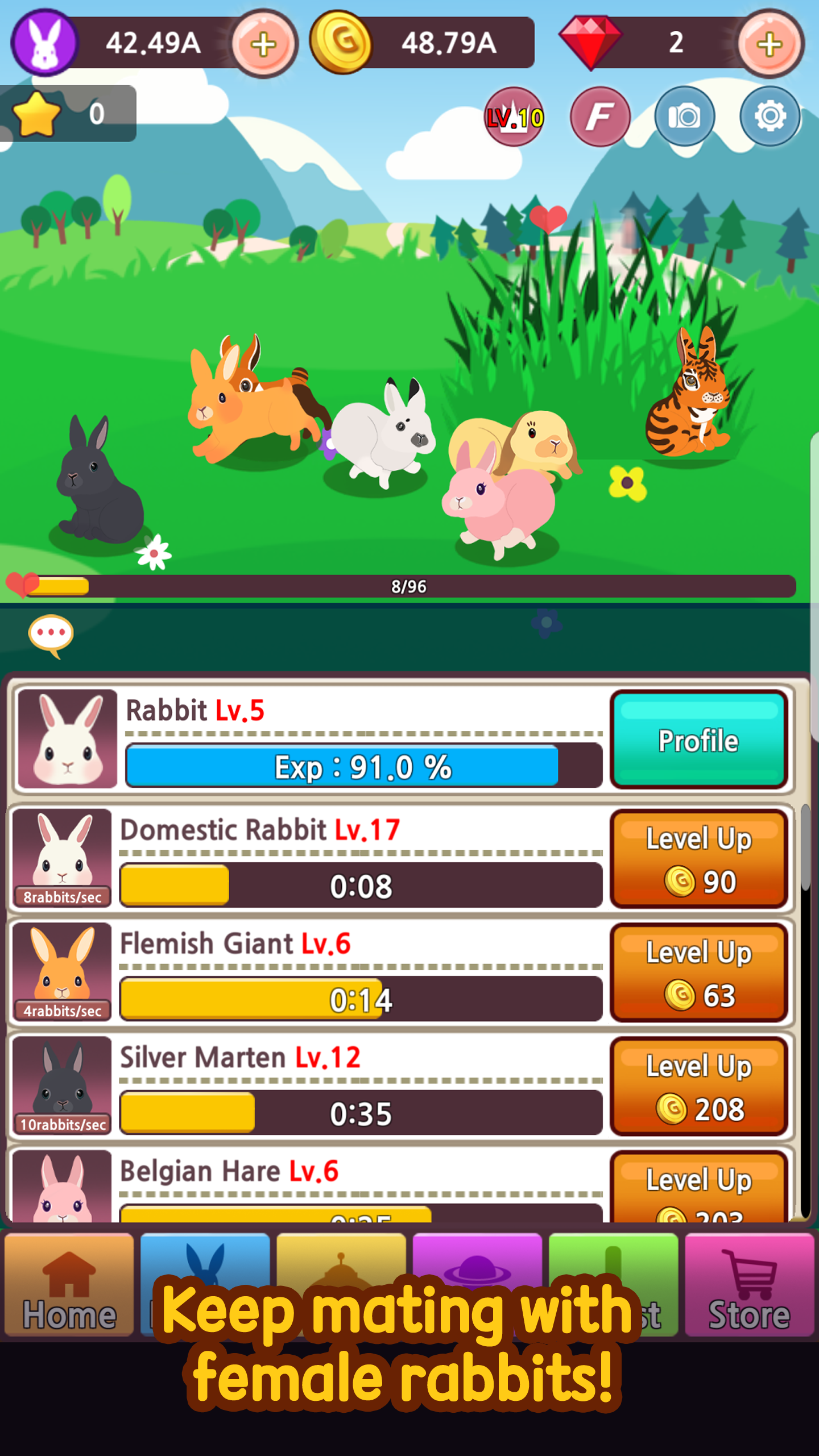 Cuplikan Layar Game Rabbit Planet:Love of Rabbits