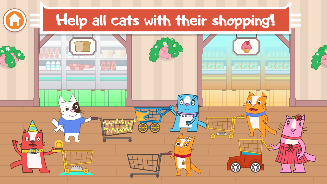 Captura de Tela do Jogo Cats Pets: Store Shopping Games For Boys And Girls