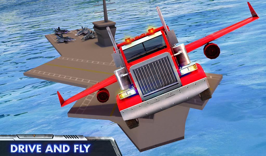 Modern Flying Truck Sim 3D Game Screenshot