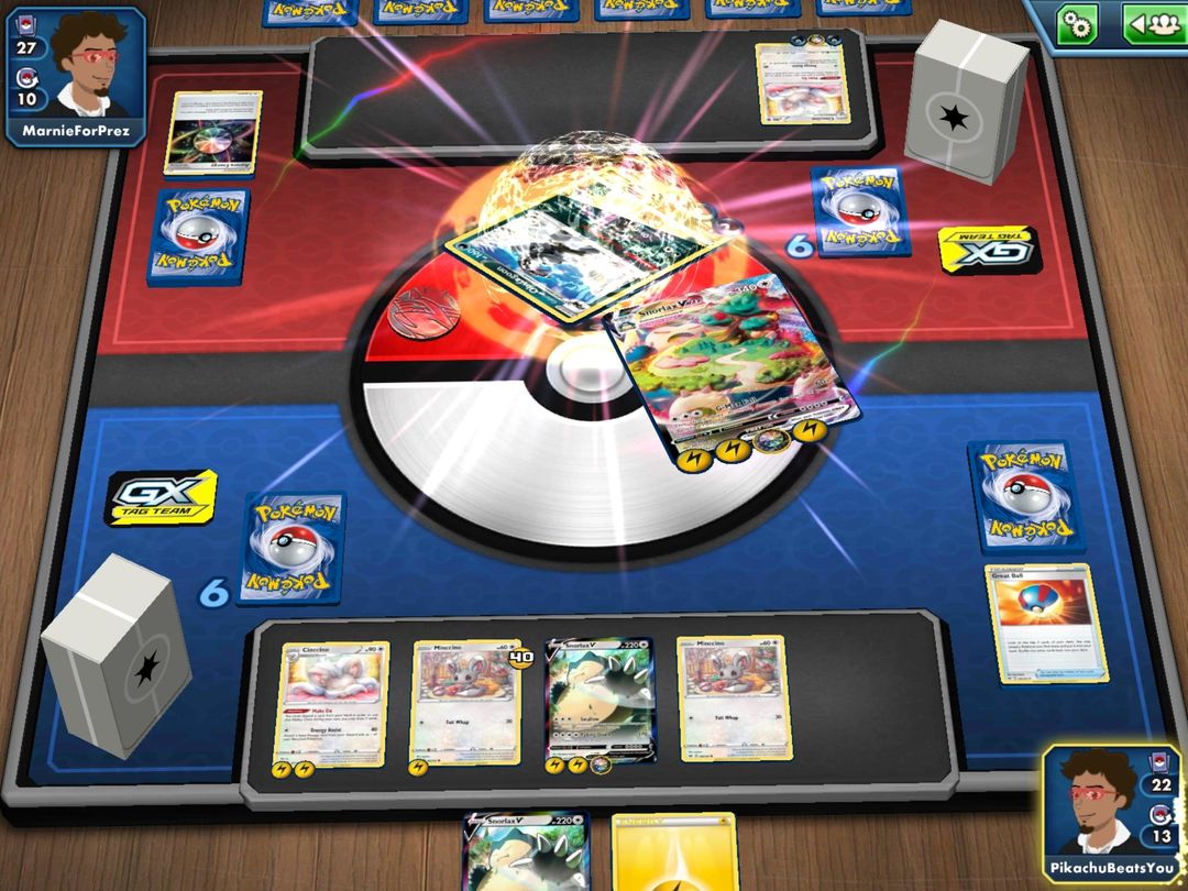 Screenshot of Pokémon TCG Online