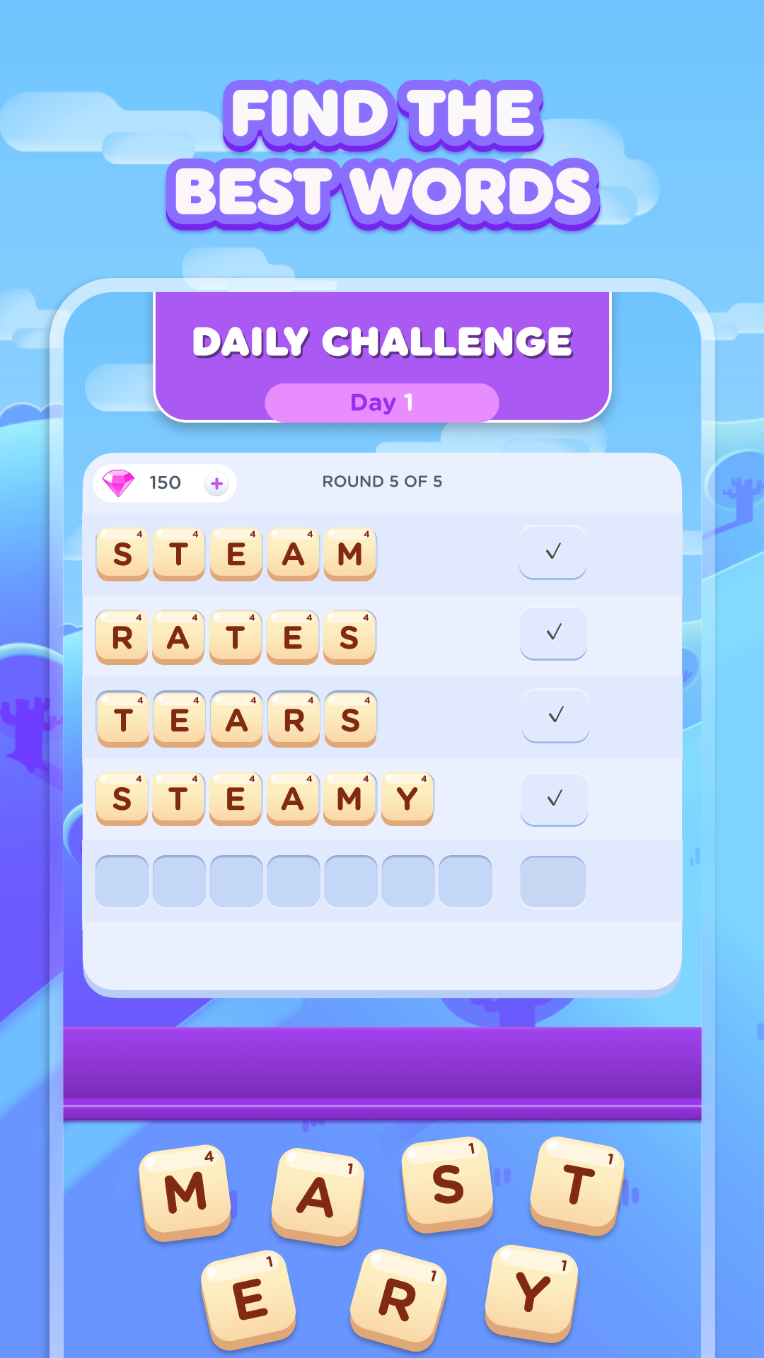 Wordzee! - Puzzle Word Game Game Screenshot