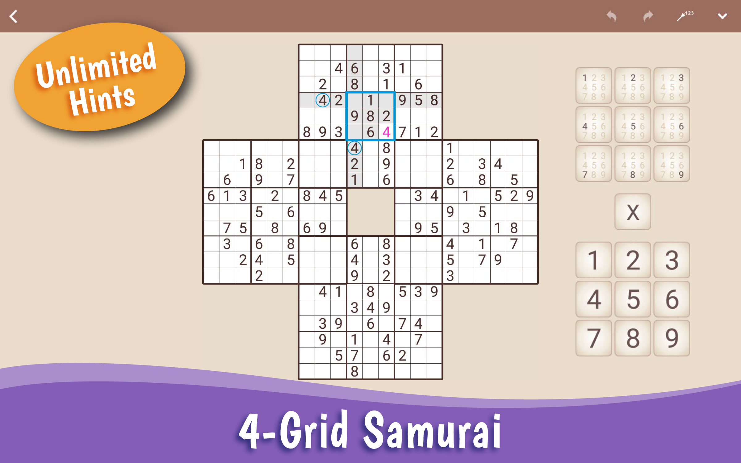 MultiSudoku: Samurai Sudoku screenshot game