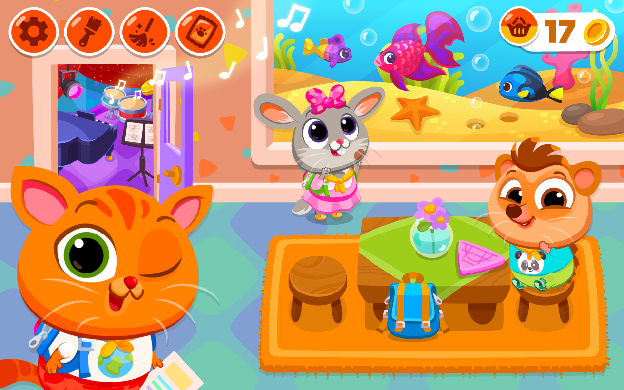 Bubbu School–สัตว์น่ารักของฉัน ภาพหน้าจอเกม