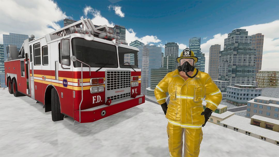 Fire Truck Driving Simulator 게임 스크린 샷
