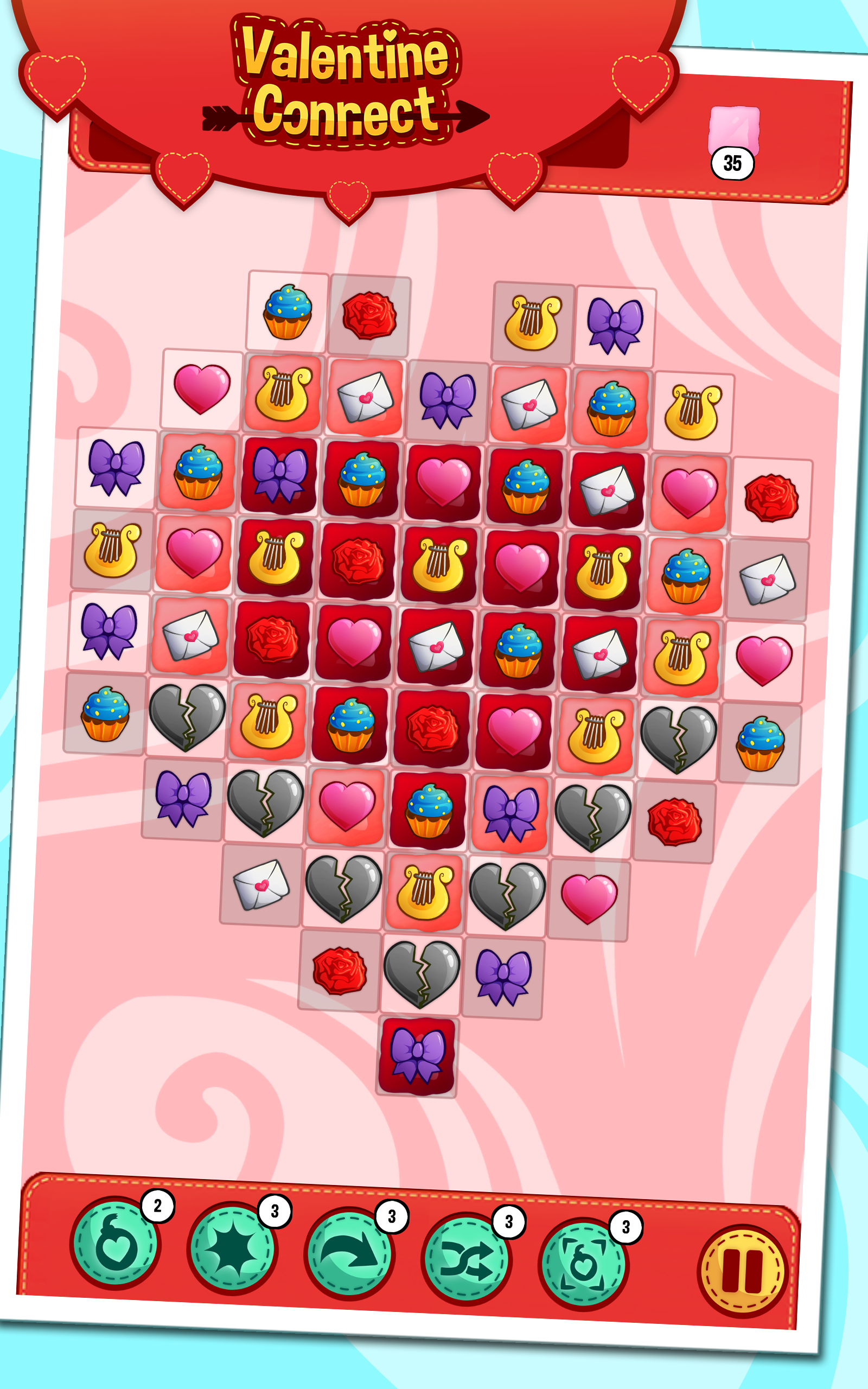 Valentine Connect ภาพหน้าจอเกม