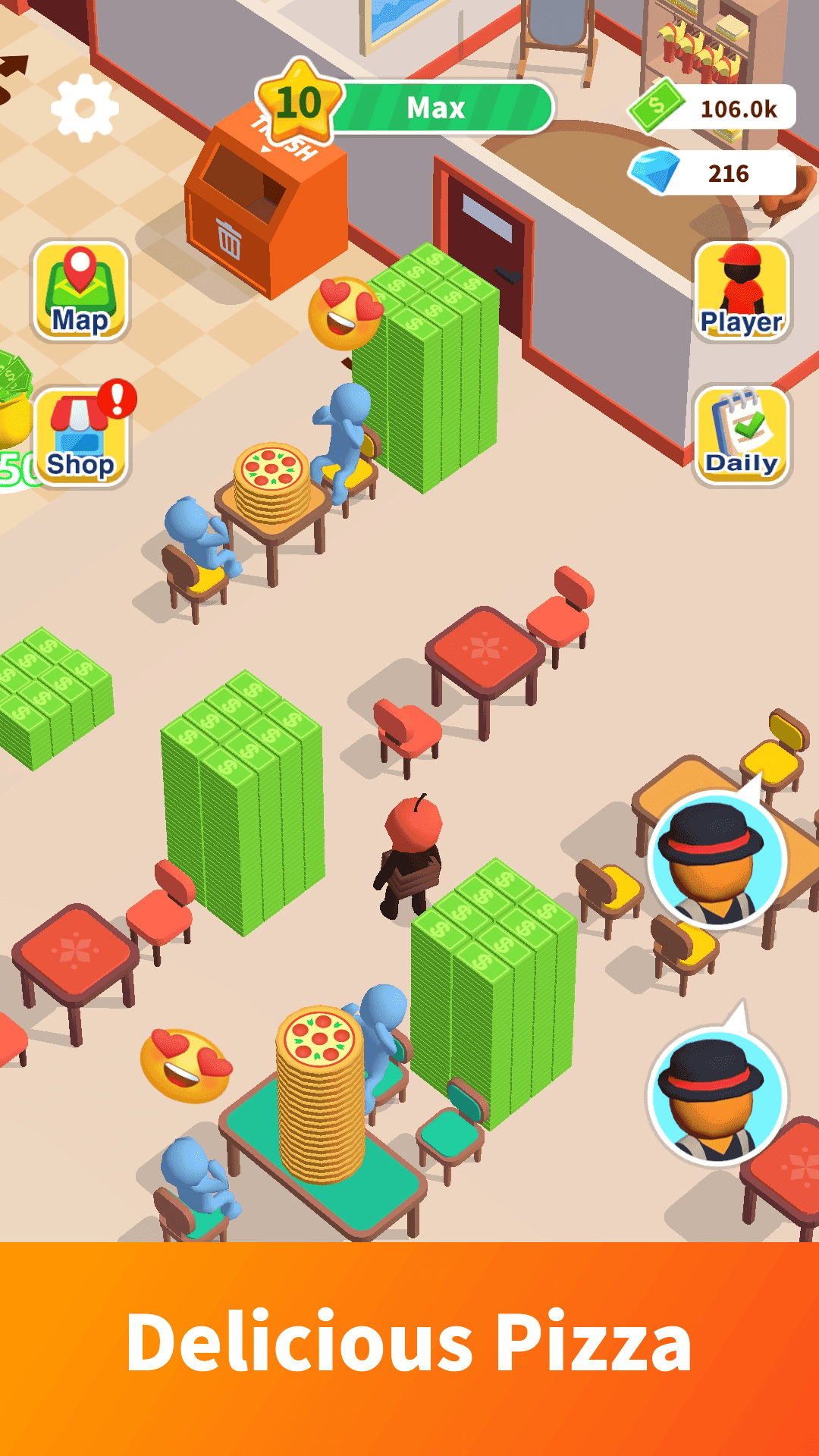 Pizza Shop Tycoon Game Screenshot