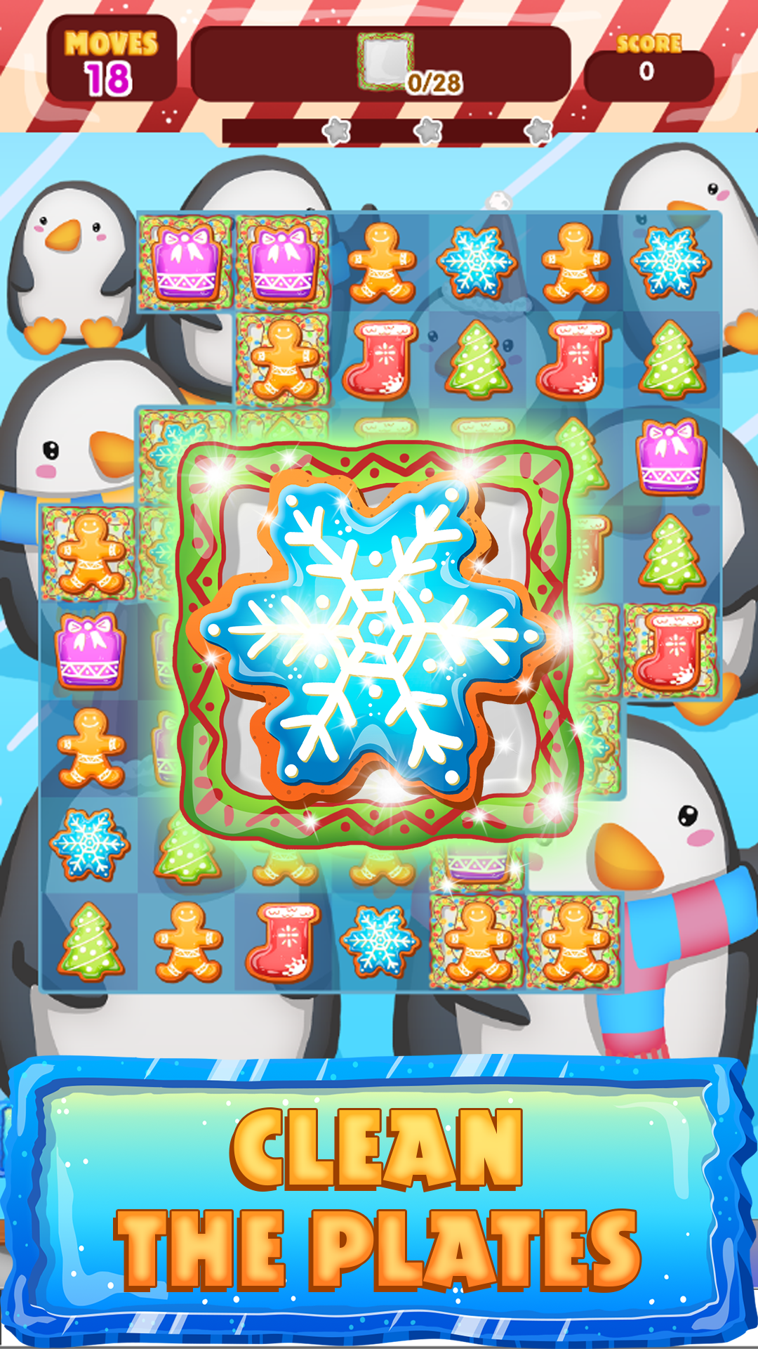 Match 3 - Santa's Helpers: Connect Cookies Game Screenshot