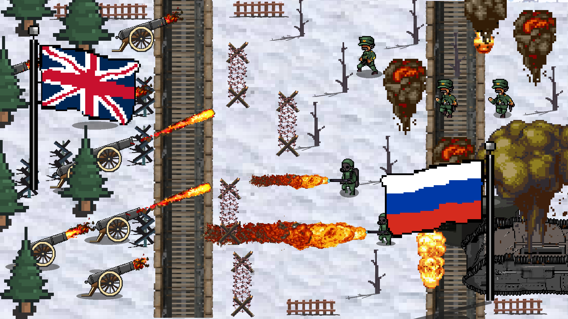 Скриншот игры World War Battle 1917: Pixel