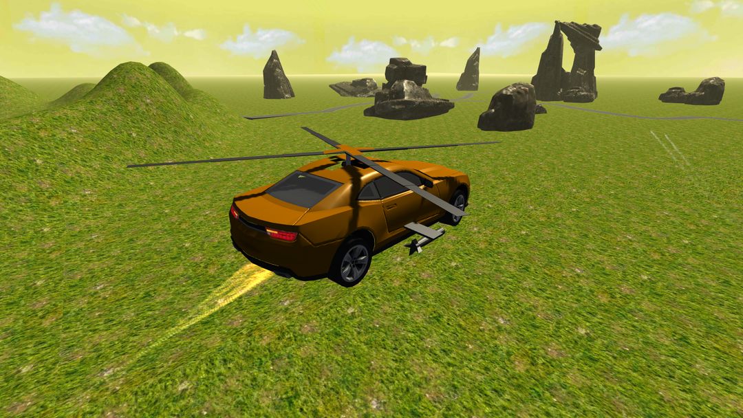 Flying Muscle Helicopter Car ภาพหน้าจอเกม