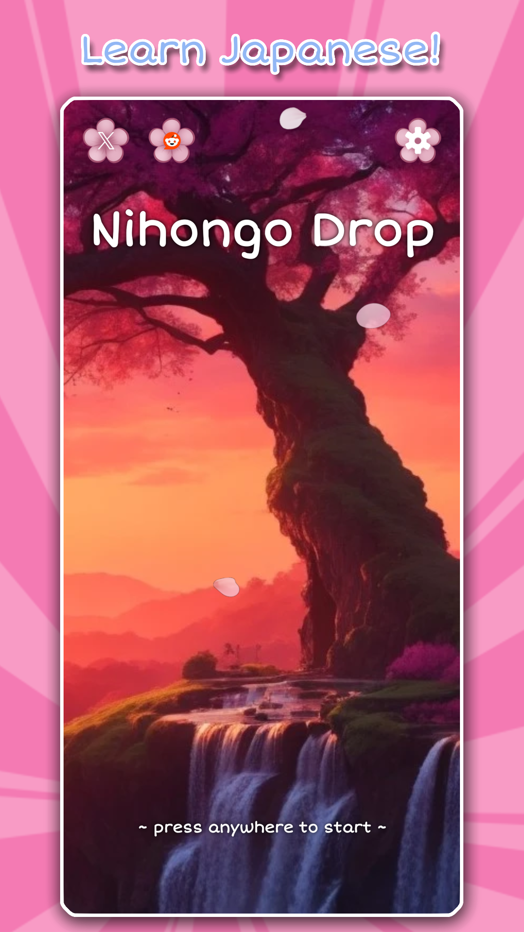 Nihongo Drop: Learn Japanese Game Screenshot