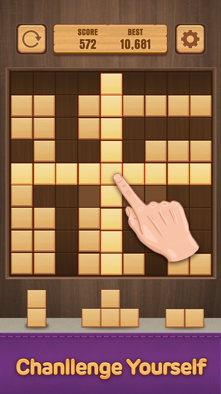Скриншот игры Wood Puzzle Block -Classic Puzzle Block Brain Game