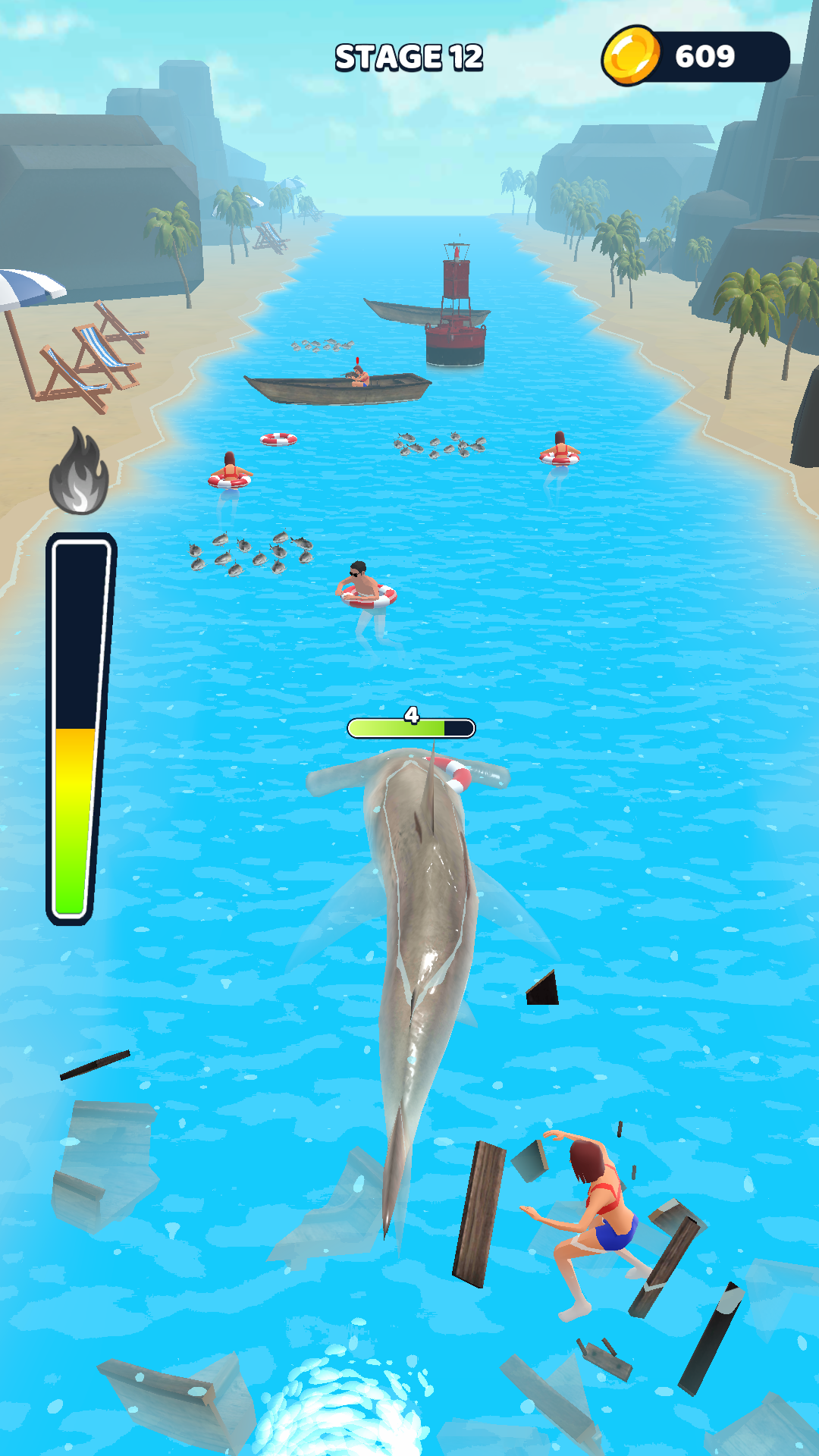 Captura de Tela do Jogo Sharky Jump!