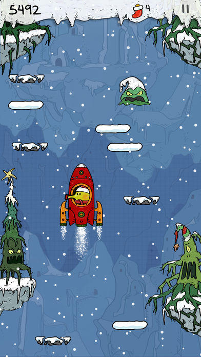 Рождественский Выпуск Doodle Jump Мобильная Версия Андроид IOS Апк.