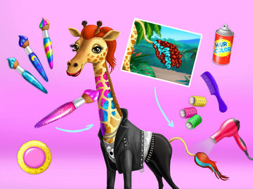 Jungle Animal Hair Salon Game Screenshot