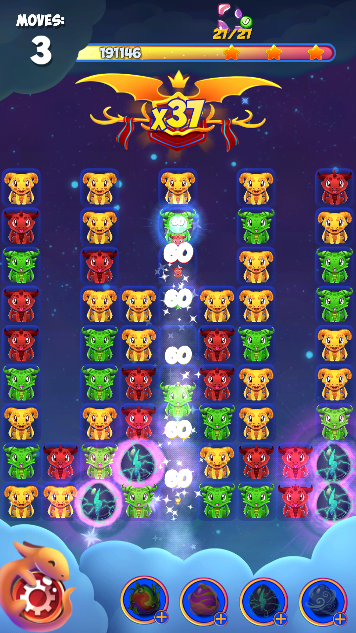 Sky Dragon Stars: Magic Match Game Screenshot
