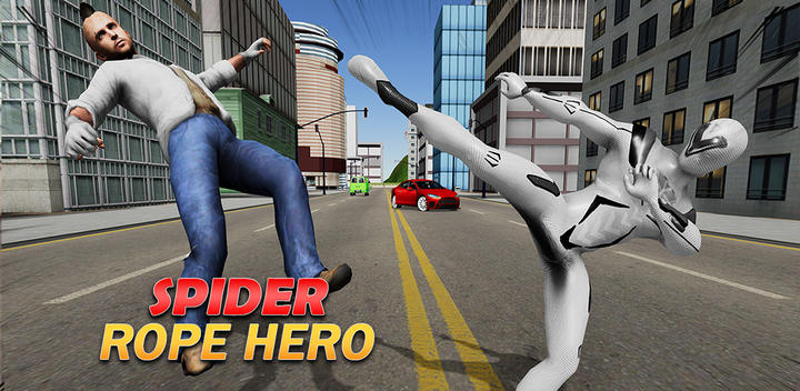 Banner of Super Rope Hero Spider Fight Miami City Gangster 