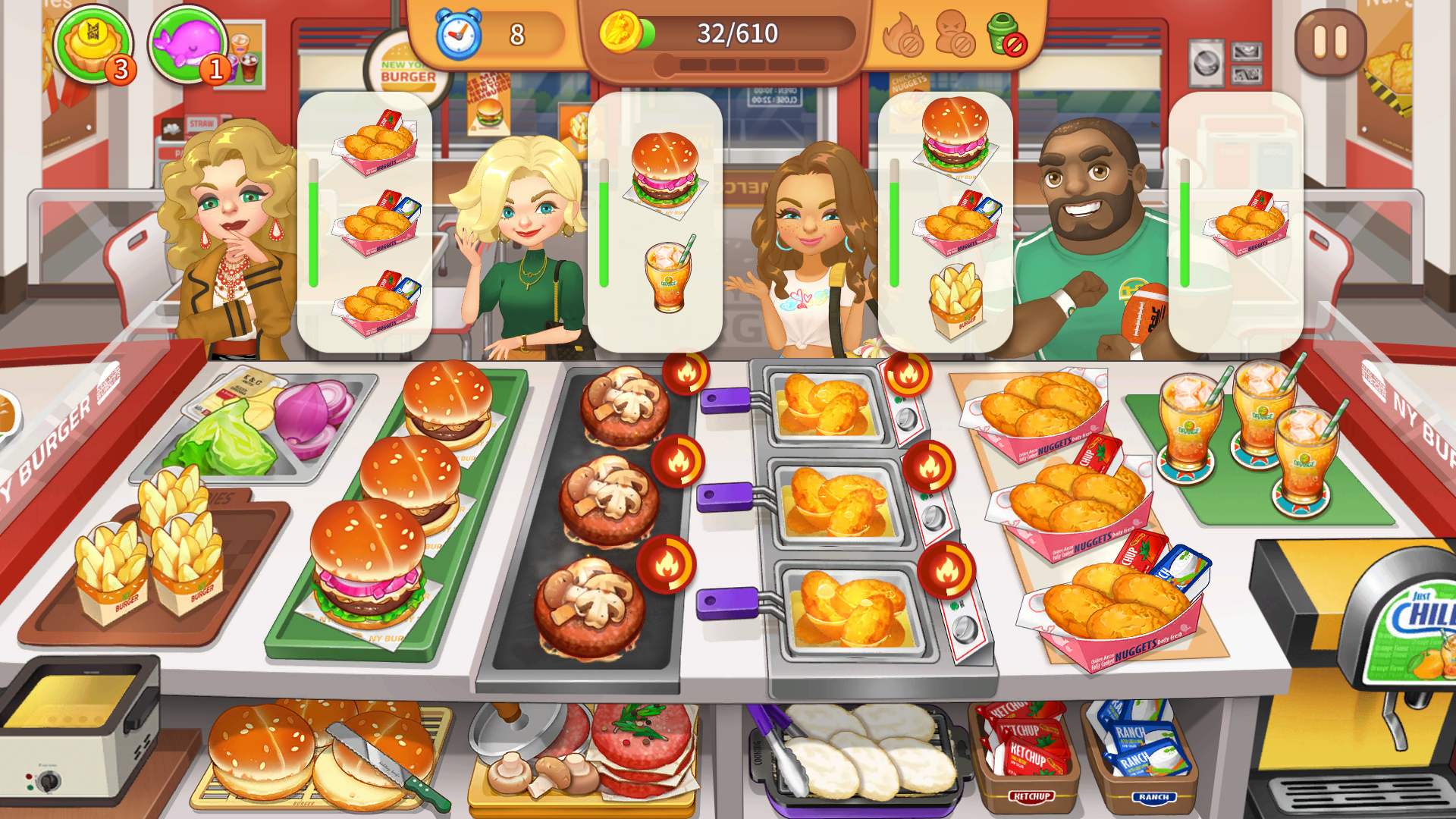 BTS Cooking On STOVE : TinyTAN Game Screenshot