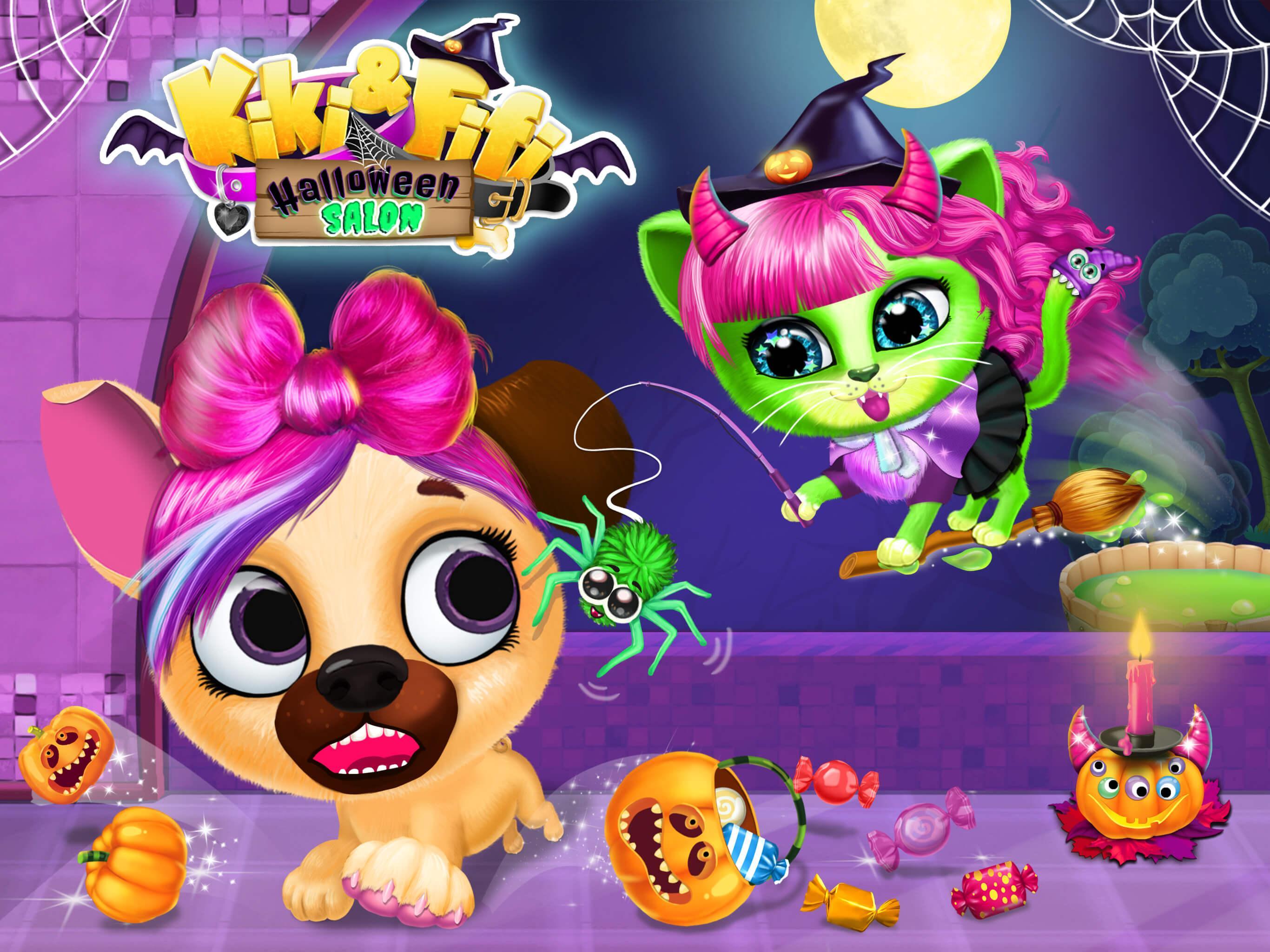 Cuplikan Layar Game Kiki & Fifi Halloween Salon
