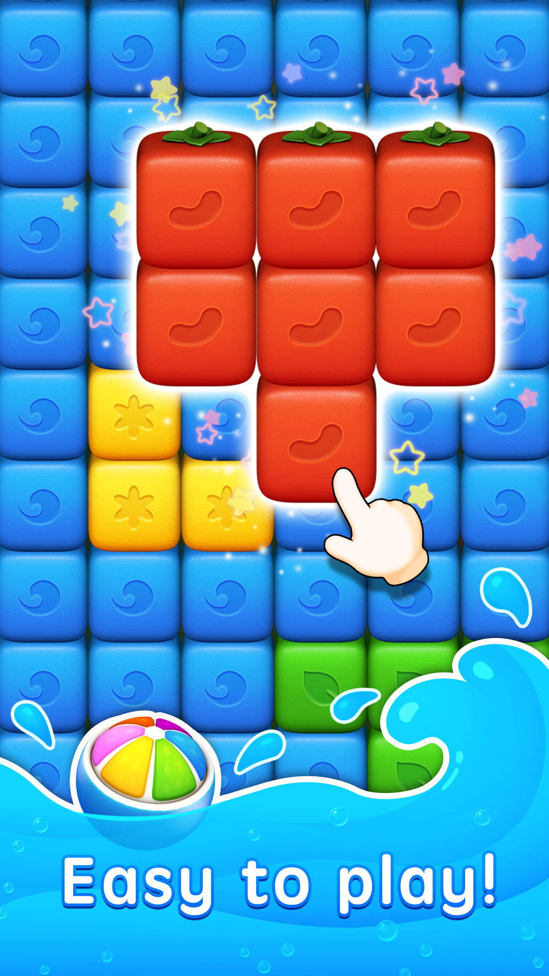 Captura de Tela do Jogo Fruit Block Friends