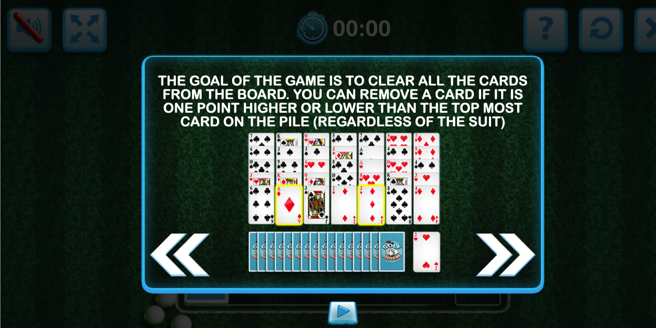 Card Solitaire Challenge Game Screenshot