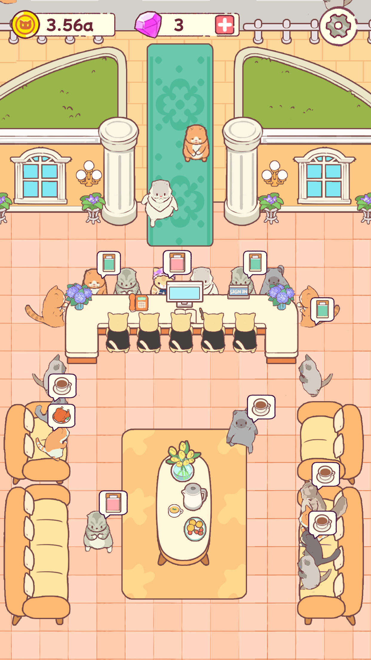 Cat Hostel: Idle Tycoon Games Game Screenshot