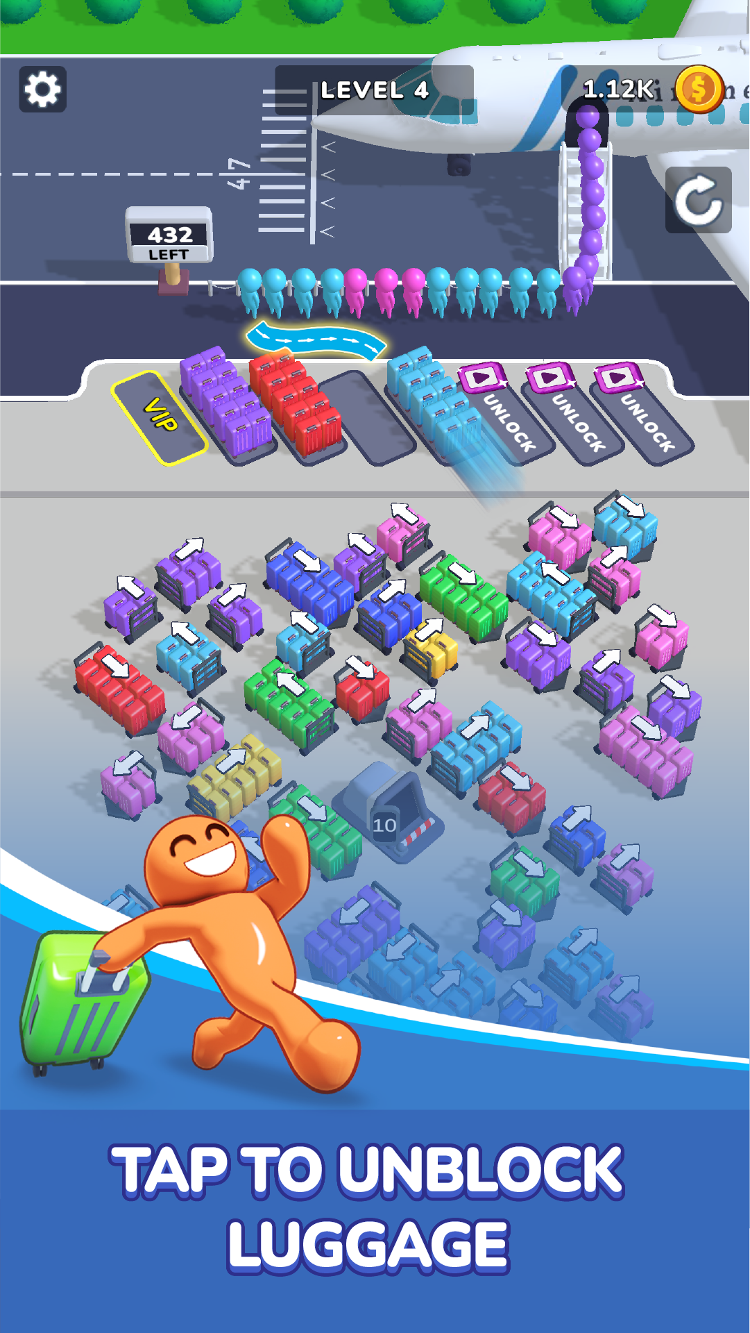 Скриншот игры Luggage Unblock Frenzy