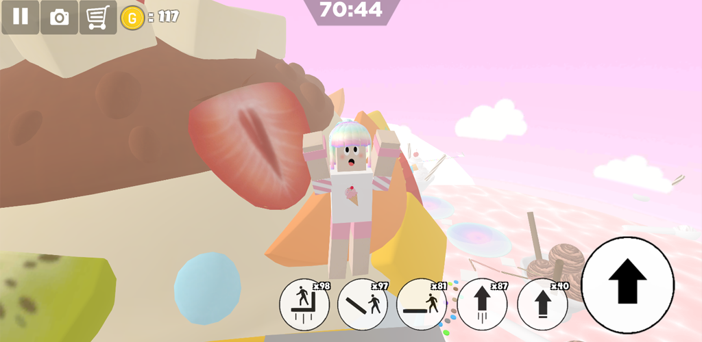 Ice cream swirl parkour girl ภาพหน้าจอเกม