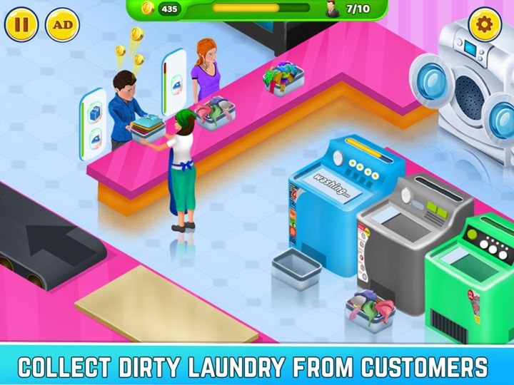 Screenshot 1 of Laundry Shop Washing Games Sim 1.27