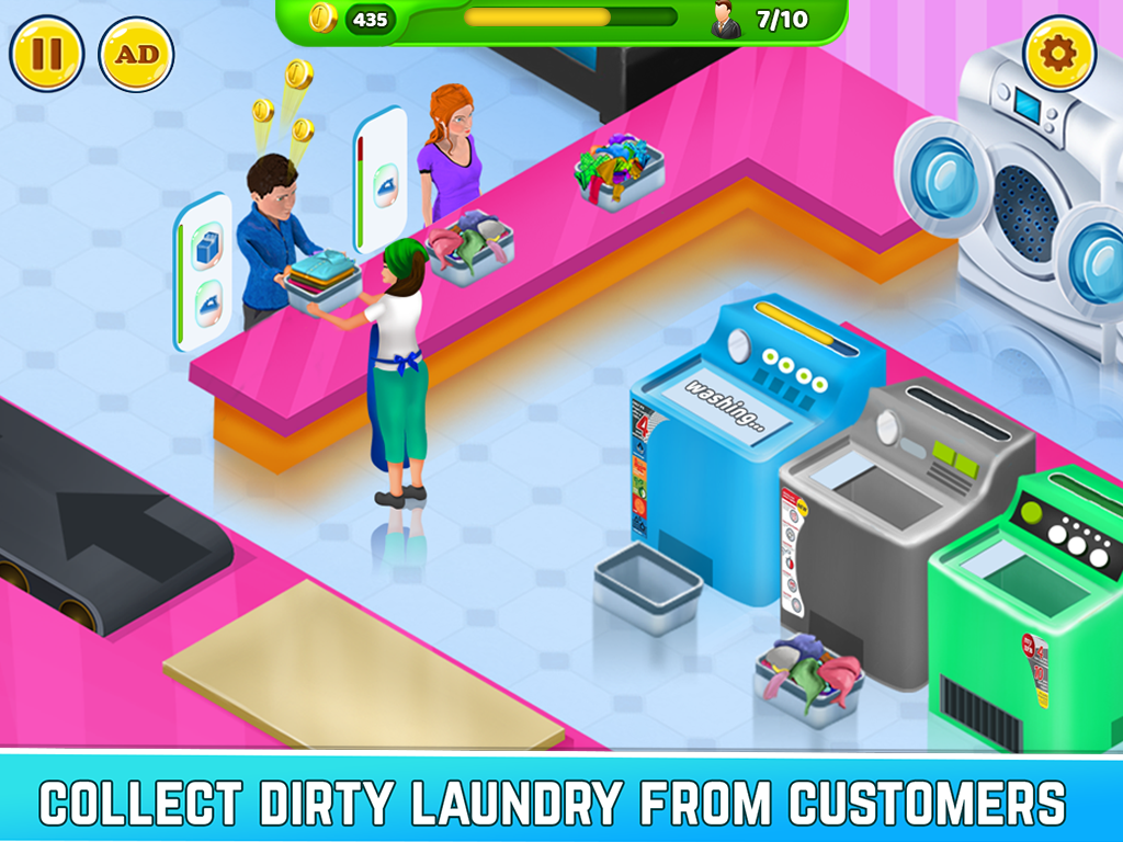 Скриншот игры Laundry Shop Washing Games Sim